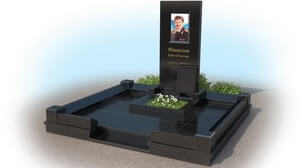 Вариант классического памятника со скошенными балками цоколя